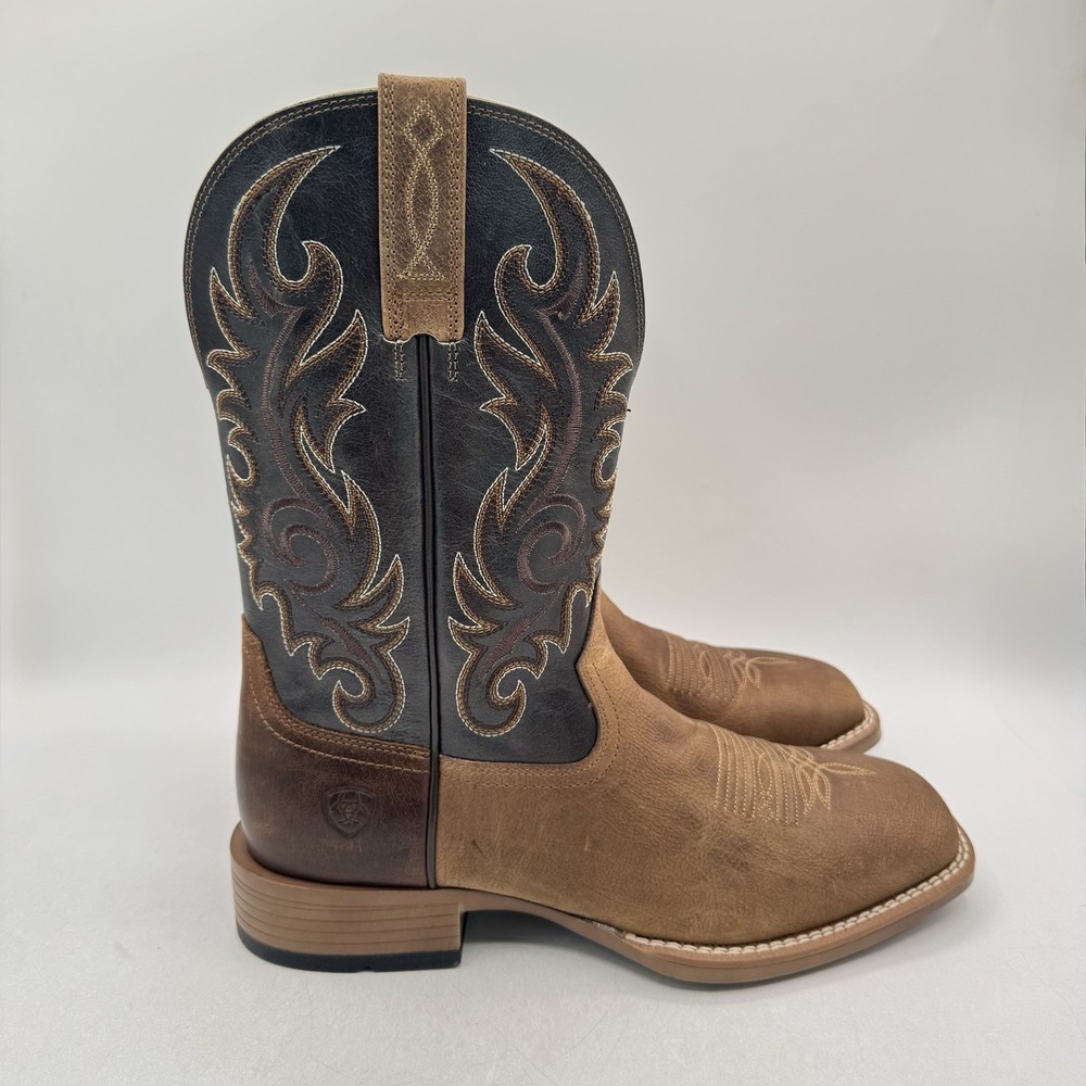 Ariat Lasco Western Boots Men's Size 9 D Blue Leather Bantam Weight - Picture 15 of 16